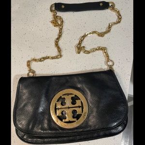 Black leather Tory Burch crossbody bag